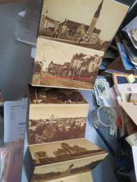 Helsinki / Helsingfors -matkamuisto-kuva-albumi, yli sata vuotta vanha, haitarimalli