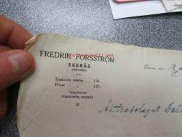 Fredrik Forsström, Ekenäs 12.8.1921 -asiakirja