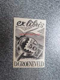 Ex Libris D. Groenveld -kirjanomistamerkki