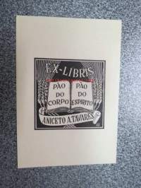 Ex Libris Aniceto A. Tavares -kirjanomistamerkki