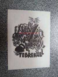 Ex Libris Erna Rudolf Tedrekull -kirjanomistamerkki