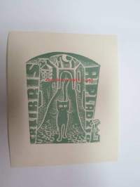 Ex Libris R. Pladsio -kirjanomistajamerkki