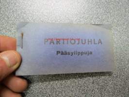 Partiojuhla - pääsylippuja (Ylihärmän partiotytöt) -pääsylippuvihko, käyttämätön