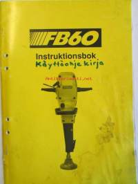 FB60 (Pionjär) instruktionsbok -käyttöohjekirja
