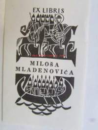 Ex Libris Miloša Mladenovica -kirjanomistajamerkki