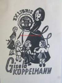 Ex Libris Gisela Koppelmann -kirjanomistajamerkki