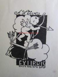 Ex Libris A. Liives -kirjanomistajamerkki