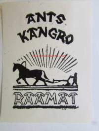 Ex Libris Ants Kangro -kirjanomistajamerkki