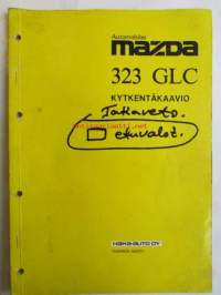 Mazda 323 GLC takaveto etuvalot vm 1980--> -kytkentäkaavio
