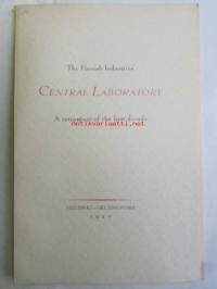 The Finnish Industries' Central laboratory -A retrospect of the first decade