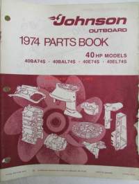 Johnson Outboard 1974 parts book 40 hp -varaosaluettelo, katso tarkemmat mallitiedot kuvasta