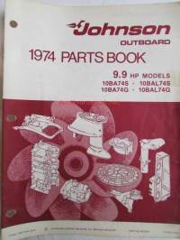 Johnson Outboard 1974 parts book 9.9 hp -varaosaluettelo, katso tarkemmat mallitiedot kuvasta