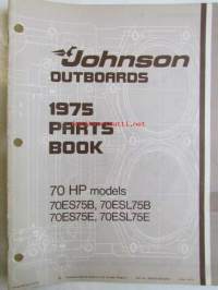 Johnson Outboard 1975 parts book 75 hp -varaosaluettelo, katso tarkemmat mallitiedot kuvasta