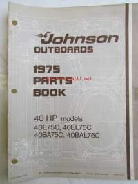 Johnson Outboard 1975 parts book 40 hp -varaosaluettelo, katso tarkemmat mallitiedot kuvasta