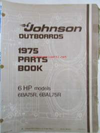 Johnson Outboard 1975 parts book 6 hp -varaosaluettelo, katso tarkemmat mallitiedot kuvasta