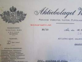 Aktiebolaget Vulcan Åbo, tarjous, 28. november 1921