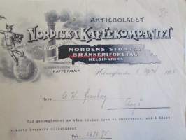 Nordiska Kaffekompaniet, Helsingfors 5 april 1928 -asiakirja