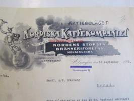 Nordiska Kaffekompaniet, Helsingfors 15 septemper 1925 -laskun liite