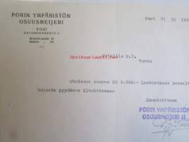 Porin Ympäristön Osuusmeijeri, Pori 31.10.1939 -asiakirja