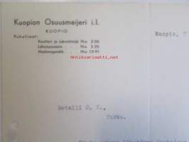 Kuopion Osuusmeijeri, Kuopiossa marraskuun 7. 1939 -asiakirja