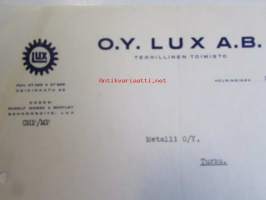 O.Y. Lux A.B. Teknillinen toimisto, marraskuun 23. 1940 -asiakirja
