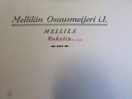 Mellilän Osuusmeijeri, Mellilä, marraskuun 25. 1939 -asiakirja