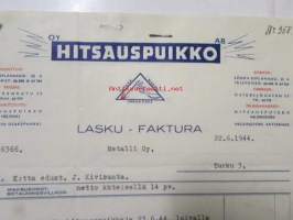 OY Hitsauspuikko AB, Turku 22.6.1944 - asiakirja