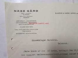 Näse Gård, Bjärnå & Näse-Gård 14/3 1921 -asiakirja