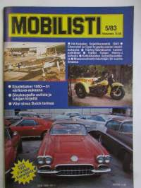 Mobilisti 1983 nr 5 -Lehti vanhojen autojen harrastajille, sisällysluettelo löytyy kuvista.