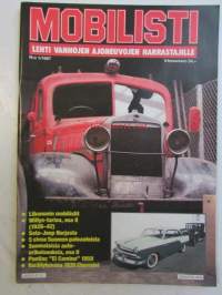 Mobilisti 1987 nr 1 -Lehti vanhojen autojen harrastajille, sisällysluettelo löytyy kuvista.