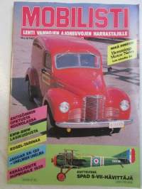 Mobilisti 1987 nr 6 -Lehti vanhojen autojen harrastajille, sisällysluettelo löytyy kuvista.