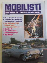 Mobilisti 1986 nr 4 -Lehti vanhojen autojen harrastajille, sisällysluettelo löytyy kuvista.
