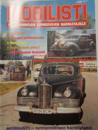 Mobilisti 1990 nr 4 -Lehti vanhojen autojen harrastajille, sisällysluettelo löytyy kuvista.