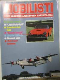 Mobilisti 1990 nr 2 -Lehti vanhojen autojen harrastajille, sisällysluettelo löytyy kuvista.