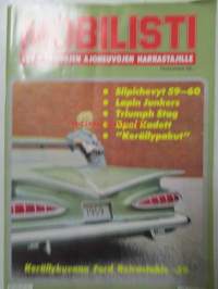 Mobilisti 1991 nr 1 -Lehti vanhojen autojen harrastajille, sisällysluettelo löytyy kuvista.