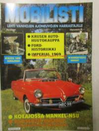 Mobilisti 1997 nr 2 -Lehti vanhojen autojen harrastajille, sisällysluettelo löytyy kuvista.