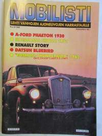 Mobilisti 1995 nr 6 -Lehti vanhojen autojen harrastajille, sisällysluettelo löytyy kuvista.