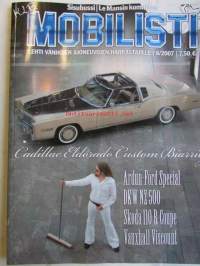 Mobilisti 2007 nr 8 -Lehti vanhojen autojen harrastajille, sisällysluettelo löytyy kuvista.