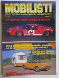 Mobilisti 2002 nr 6 -Lehti vanhojen autojen harrastajille, sisällysluettelo löytyy kuvista.