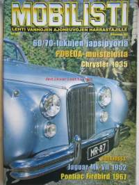 Mobilisti 1999 nr 3 -Lehti vanhojen autojen harrastajille, sisällysluettelo löytyy kuvista.