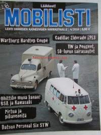 Mobilisti 2010 nr 4 -Lehti vanhojen autojen harrastajille, sisällysluettelo löytyy kuvista.