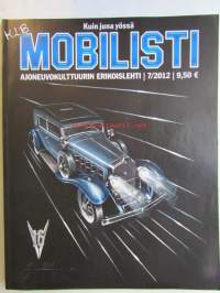 Mobilisti 2012 nr 7-Lehti vanhojen autojen harrastajille, sisällysluettelo löytyy kuvista.
