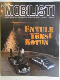 Mobilisti 2012 nr 8 -Lehti vanhojen autojen harrastajille, sisällysluettelo löytyy kuvista.
