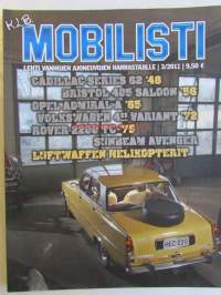 Mobilisti 2011 nr 3 -Lehti vanhojen autojen harrastajille, sisällysluettelo löytyy kuvista.