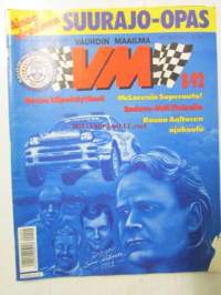 Vauhdin Maailma 1992 nr 8 -mm. Ralli-MM Uusi-Seelanti ja Argentiina, Formula 1 Englanti Ranska ja Saksa, Rauno Aaltosen ajokuolu, Alastaron Nitro-drag, Motofoto,