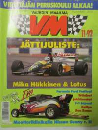 Vauhdin Maailma 1992 nr 11 -mm. Formula 1 Japani, Nissan GTi ryhmä N, Löytyykö Kuplalle haastajaa, Ralli-MM San Remo, Renault Clio S, Evo -32, Kuukauden Profiili