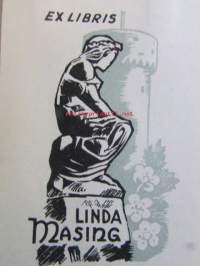 Ex Libris Linda Masing -kirjanomistamerkki