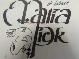 Ex Libris Maria Dick -kirjanomistamerkki