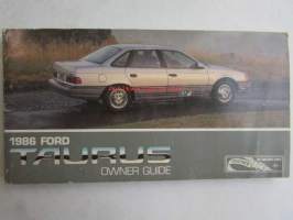 Ford Taurus 1986 Owner guide -Omistajan käsikirja