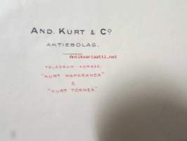 And. Kurt & Co Aktiebolag, 26. 17 augusti. 1921. -asiakirja